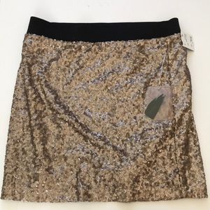 Brand New Short Gold Sequence Skirt